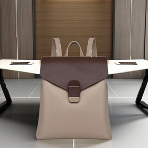 ROYAA Fashion <b>Backpack</b> for Women Genuine Leather Waterproof Zipper Closure 20kg Capacity Ergonomic Back Support Travel Outdoor - Product Image 2