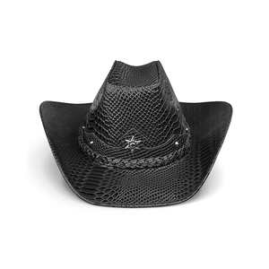 Sombrero de Vaquero Personalizado con Ala Ancha, Estilo Occidental Informal de Invierno con Rayas, para Vacaciones, Deportes y Viajes para Hombre - Product Image 1