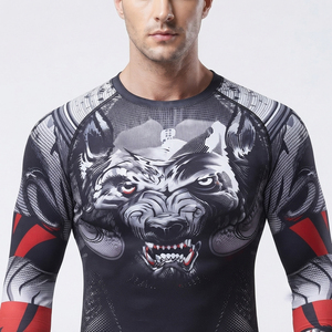 Top Quality <b>Compression</b> <b>Shirts</b> Custom Breathable Anti-Bacterial Eco-Friendly Spandex/Polyester Front Quick Dry Sweat Running - Product Image 5