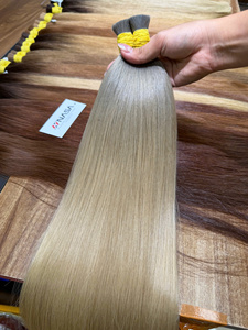 Prix usine : Cheveux humains naturels vierges 100% authentiques, qualité supérieure, blond clair, en vrac, machine-tissés, origine Vietnam, marque NASA HAIR VIETNAM - Product Image 3