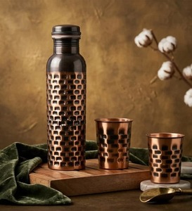 Custom Engraved Copper <b>Water</b> <b>Bottle</b>-<b>Personalized</b> Leak-Proof Eco-Friendly Design - Product Image 5
