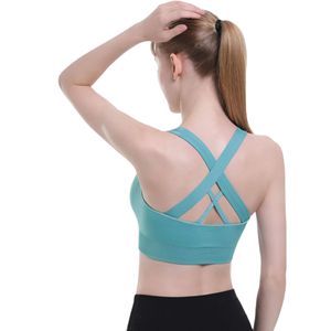 OEM ODM High Quality Customized Women <b>Longline</b> Sports <b>Bra</b> Crossover Strap Yoga Gym Running Activewear Plus Size - Product Image 2