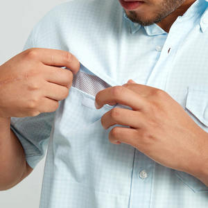 Camisas de Pesca Columbia para Hombre, OEM, de Secado Rápido, con Botones, 100% Poliéster, Resistentes al Viento, Protección Solar UPF 50+, Transpirables, con Logotipo Frontal - Product Image 3