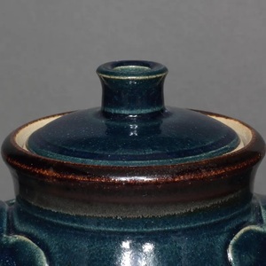 Deep Navy Gloss <b>Storage</b> Canister Dual Handle Design Secure Lid Freshness Lock Durable Finish Elegant <b>Kitchen</b> <b>Storage</b> - Product Image 3