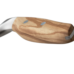 Couteau utilitaire dentelé de 5 pouces, lame en acier inoxydable, manche en bois d'olivier naturel, double rivet, multi-usages, cuisine - Product Image 4