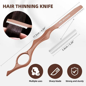 Brown Professional Hair Styling <b>Tools</b> Barber Hairdressing Thinning Scissors and Straight <b>Shears</b> Hair Cutting Scissors Set - Product Image 3