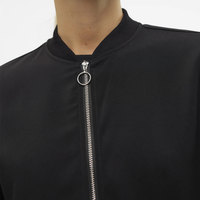 Blouson bomber uni respirant à manches longues, léger et tendance pour femme – Nouvelle collection hiver