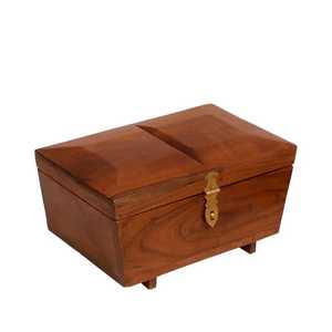 Handcrafted Natural Burl Wood Jewelry <b>Storage</b> Box Compartment Wooden Keepsake Organizer <b>Chest</b> Rectangular Hinged Lid Case - Product Image 3