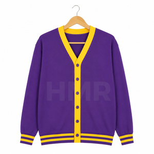 เสื้อสเวตเตอร์มีกระดุมแถวเดียวเอวสูงสีล้วนสำหรับผู้หญิงลำลองสำหรับฤดูใบไม้ร่วงฤดูหนาว - Product Image 5