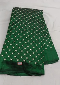Raw Silk Embroidery <b>Fabric</b> Premium Luxury Heavy Handwork Sequins Zari Designer Wedding Lehengas Boutique Materials Wholesale - Product Image 2