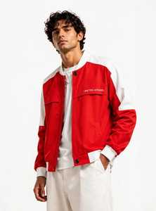 Veste à capuche zippée pour homme, coupe décontractée, manches longues, noir beige - Product Image 1