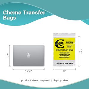 Confezione 1000 trasparente 9X12 con chiusura a cerniera in polietilene con guarnizione superiore sacchetti medici 4 Mil spessi segnali di rischio biologico sacchetti di plastica per infermeria per - Product Image 4