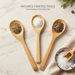 Sustainable Eco-Friendly Organic Natural Bamboo Tasting Spoon Classic Design Hanoi Origin 10ml Capacity for Spices - Product Image 1