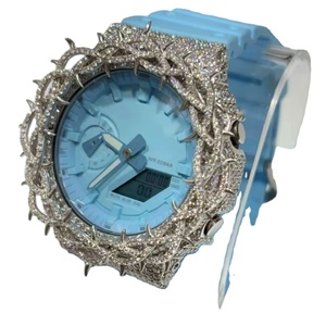 Reloj G Sho de Lujo, Edición Limitada, Estilo Ejecutivo, 40 mm, con Moissanita, Cristal de Zafiro, Correa de Cuero y Acero Inoxidable, Logotipo Personalizado - Product Image 1