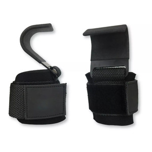 Custom Fitness Heavy Hooks Adjustable Hook Loop Closure Palm Guard Reinforced Steel Grip Neoprene Wrist <b>Cushion</b> Weightlifting - Product Image 6