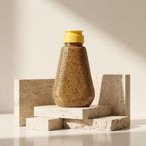 Botella para Aderezo de Ensalada, Forma Woozy, Plástico PET de Grado Alimenticio, 220 ml, Tapa Abatible Transparente para Salsas, Fábrica en Vietnam, OEM, ODM - Product Image 5