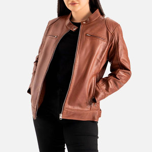 Chaquetas de Motocicleta de Piel de Oveja Cortas de Lujo para Mujer, Cómodas y Elegantes, Tallas Grandes en Venta - Product Image 5