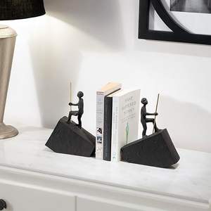 New Arrival Handcrafted Iron Bookends With Artistic Detailing For Luxury Library And Interior Display - Product Image 2