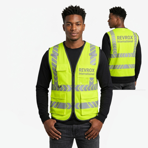 Gilet de sécurité haute visibilité personnalisé de qualité supérieure, dernier design, gilet de sécurité réfléchissant professionnel pour la construction routière - Product Image 2