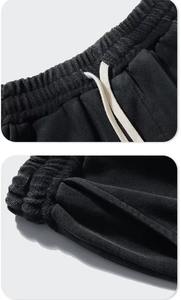 Pantalones Cortos Bermuda Deportivos de Algodón de Color Liso para Hombre 2026 con Cintura Ajustable con Cordón y Bolsillos, Tejido Casual de Tiro Medio de Secado Rápido - Product Image 5