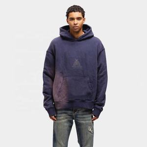 Acid Wash Pullover Hoodie Oem Cotton Stone Vintage Oversized Crop Acid Wash Hoodie para hombres Custom Brand Logo algodón mezclado - Product Image 1