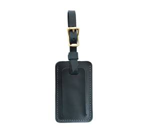 Genuine Leather Luggage <b>Tags</b> Personalized Travel Bag <b>Tags</b> Privacy Cover <b>Suitcase</b> Labels Custom Bulk Supply LMP-0307 - Product Image 2
