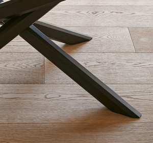 Ensemble de table à manger en teck massif Fasano, style minimaliste - Product Image 4