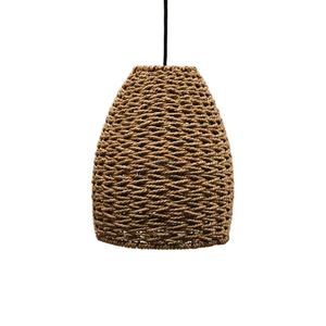 Eco Friendly Handmade Wicker Seagrass Lampshade Oval Tapered Shape Natural Woven <b>Pendant</b> Lamp For Wholesale Project Supply - Product Image 1