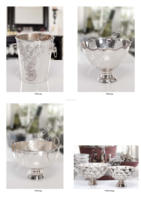 Seau à glace et refroidisseur à vin en laiton de conception italienne avec logo personnalisé, qualité supérieure, argent antique