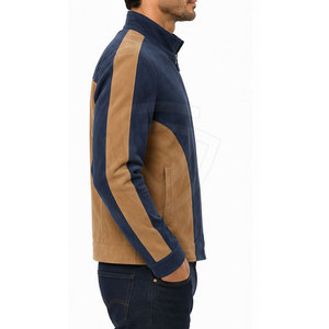 Custom <b>Suede</b> <b>Leather</b> <b>Jacket</b> With Smooth Soft Finish Stand Collar Design For Fashion Brands Retail Stores And Wholesale Orders - Product Image 5