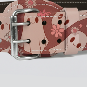 Ceinture de musculation réglable antidérapante en cuir de vachette premium doublée de daim, motif fantôme de dessin animé imprimé par sublimation, unisexe pour la force - Product Image 4