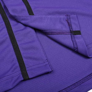 Camiseta de Béisbol Morada Unisex de Manga Corta con Botones al Frente, Absorbente de Humedad, de Poliéster, Color Sólido, para Todas las Temporadas - Product Image 5