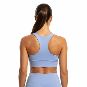 เสื้อชั้นในกีฬาผู้หญิงสำหรับฤดูร้อน ไร้ตะเข็บ สายปรับได้ ยืดได้สี่ทิศทาง รองรับสูง ระบายอากาศดี เหมาะสำหรับออกกำลังกาย วิ่ง มีโลโก้ด้านหน้า - Product Image 4