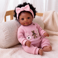 Poupées Reborn Babeside Jaden 17 pouces, poupées Reborn bébé fille afro-américaine, cheveux afro noirs, corps en tissu doux, nouvelle arrivée 2026
