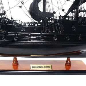 Barco Pirata de Perlas Negras Hecho a Mano, Modelo Pequeño Captain Line para Decoración de Hotel, Oficina, Hogar y Regalo - Contacto para Venta al por Mayor - Product Image 6
