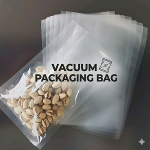 . Rouleau de sacs sous vide en PE de qualité alimentaire, transparents, gaufrés, résistants à l'humidité, thermoscellables, avec logo personnalisé pour l'emballage des aliments secs et des aliments pour animaux de compagnie - Product Image 1