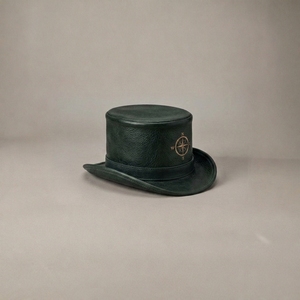 OEM Custom Logo Genuine Full Grain Leather Top <b>Hat</b> Men Women Vintage <b>Steampunk</b> Wholesale Bucket <b>Hats</b> - Product Image 4