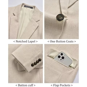 New M-6XL Men's Fashion Suit <b>Jacket</b> Casual Stylish Slim Fit Single Breasted V-neck Elegant Solid Color <b>Wedding</b> Party Dress Coat - Product Image 6