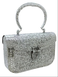 Intricately Carved Handcrafted Ethnic Golden Brass Handle <b>Bag</b> For Women Weddings Evening <b>Party</b> <b>Bags</b> Wholesale <b>Cheap</b> Factory - Product Image 6