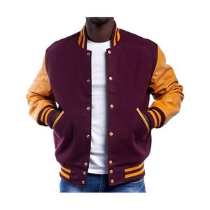 Veste universitaire personnalisée en gros pour hommes – Maillot de baseball et de football respirant et écologique pour l'hiver avec broderie - Product Image 2