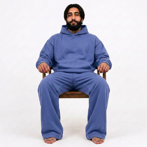 Ensemble survêtement personnalisé pour marques de mode masculine, avec ensemble de sweats à capuche streetwear en gros et ensemble de sweats à capuche oversize en gros - Product Image 4