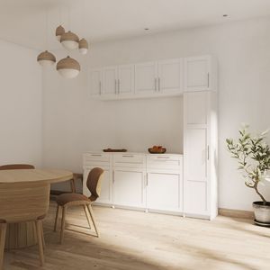 Armadietto da Parete Bianco 40 cm P x 90 cm L x 50 cm A, Impilabile per Organizzazione Cucina - Product Image 3