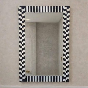 Wholesale A-1 Bone Inlay Eco-Friendly Handmade Lightweight Anti-Fog Framed <b>Mirror</b> Antique Gold Rustic Wall Mounted Wedding Round - Product Image 6