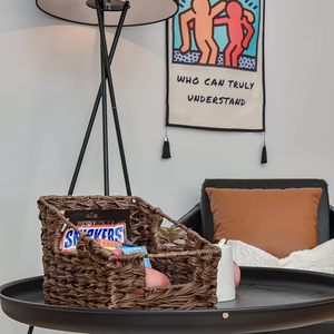 Caja de Almacenamiento Moderna y Ecológica de Jacinto de Agua Tejido con Asa, para Organización de Cocina y Baño, Paquete de 2 Piezas, Tendencia 2026 - Product Image 4