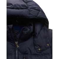 Blouson matelassé décontracté pour homme, personnalisé, haute qualité, automne, avec capuche, patchwork, motif à pois bleus et lettres imprimées, coupe-vent et respirant