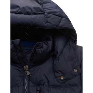 Blouson matelassé décontracté pour homme, personnalisé, de haute qualité, avec capuche, imprimé à pois bleus et lettres, coupe-vent, respirant, style streetwear - Product Image 2