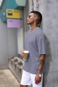 Camisetas sublimadas para hombre, unisex, de algodón, extragrandes, de alta calidad. - Product Image 3