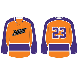 Maillot de hockey sur glace personnalisé en gros pour usine, avec corps en tissu maillé, numéros en twill cousus, col à lacets, pour équipe - Product Image 1