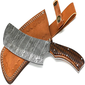 Couteau de chef Burraq OEM de qualité industrielle, en acier Damas fait main, multifonctionnel, à motif torsadé, avec étui en cuir, pour usage en cuisine - Product Image 6