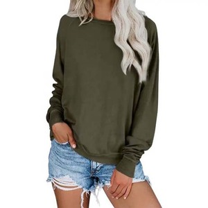 Stylish women sweatshirt crewneck pullover soft cotton fleece and long sleeve top for casual outings comfortable winter wear - Product Image 3